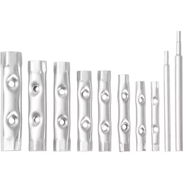 Csőkulcs-készlet, Strend Pro WT3008, ezüst, 10 részes, 6–22 mm, kétoldalas