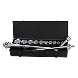   Dugókulcs-készlet, Whirlpower 1616-0121, fekete doboz, 21 részes, 3/4", racsnis