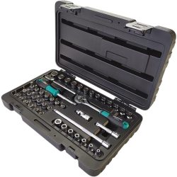   Dugókulcs-készlet, Whirlpower 1612-2545SE, fekete doboz, 45 részes, 1/4", racsnis