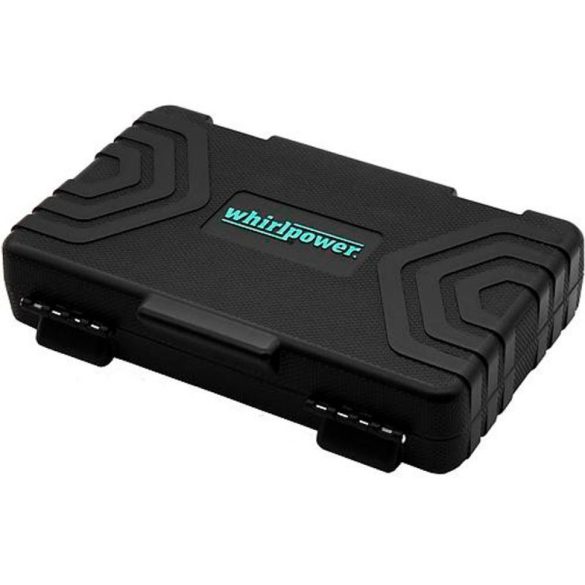 Dugókulcs-készlet, Whirlpower 1612-2545SE, fekete doboz, 45 részes, 1/4", racsnis