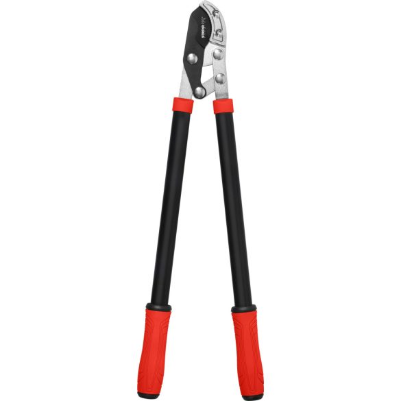 Ágvágó olló, Strend Pro Premium, fekete/piros, 70,5 cm, acél nyél, acél penge, maximum 35 mm átmérő, áttételes