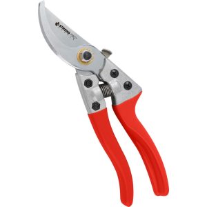 Metszőolló, Strend Pro Garden, piros, 211 mm, acél test, acél penge, műanyag bevonat