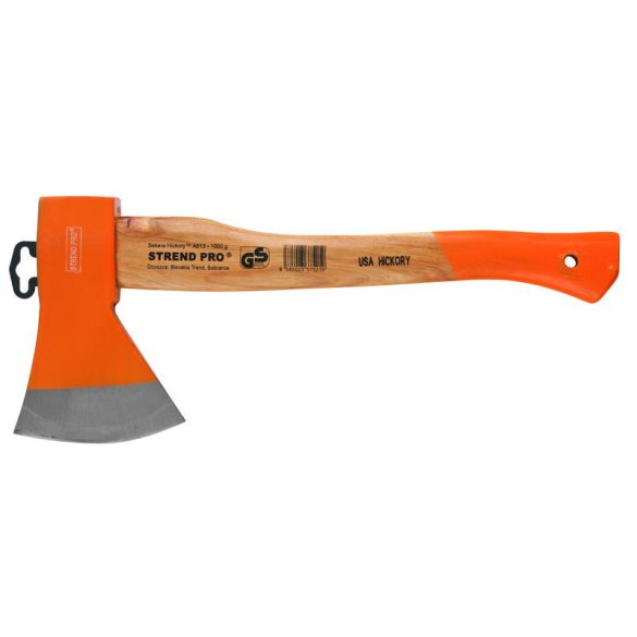 Hasítófejsze, Strend Pro Garden Hickory Wood A613, narancssárga, 1000 g, 40 cm, fa nyél, acél fej