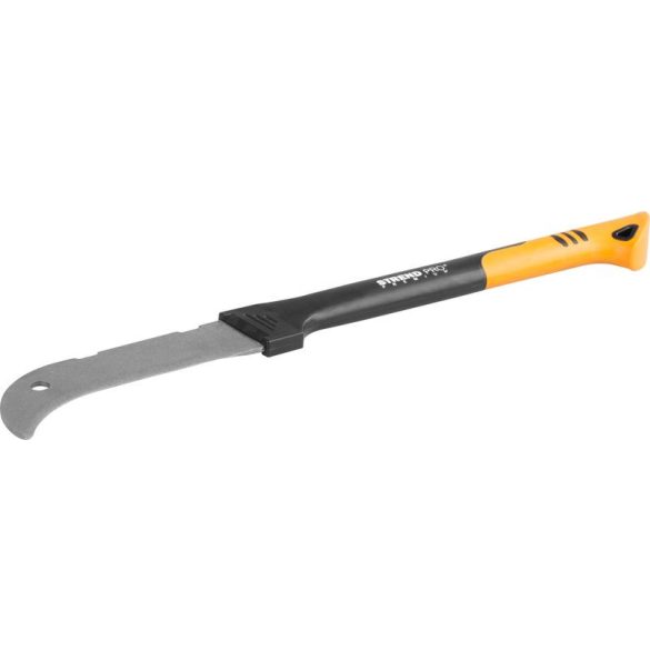 Bozótvágó kés, Strend Pro Premium M135B, fekete/szürke, 36 cm/19 cm pengehossz,, PTFE bevonatú acél penge, műanyag tokkal
