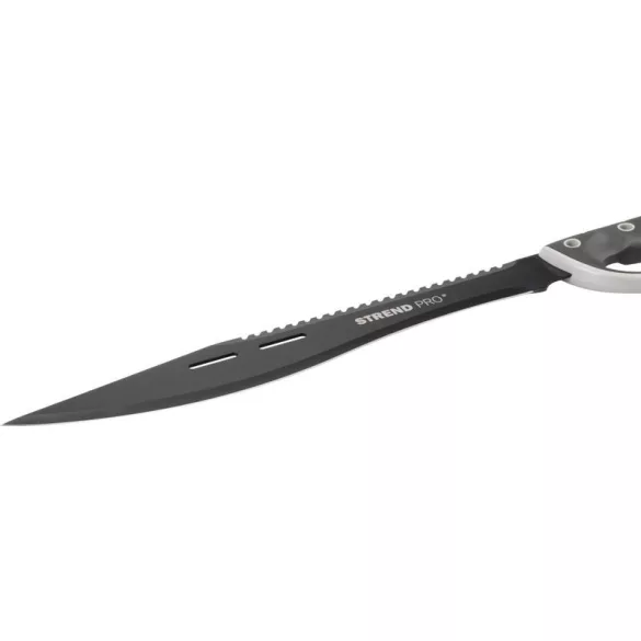 Bozótvágó kés, Strend Pro Garden Tactical, fekete, 61 cm/45 cm pengehossz, fűrészfogakkal, acél penge, kézvédővel, övhurokkal