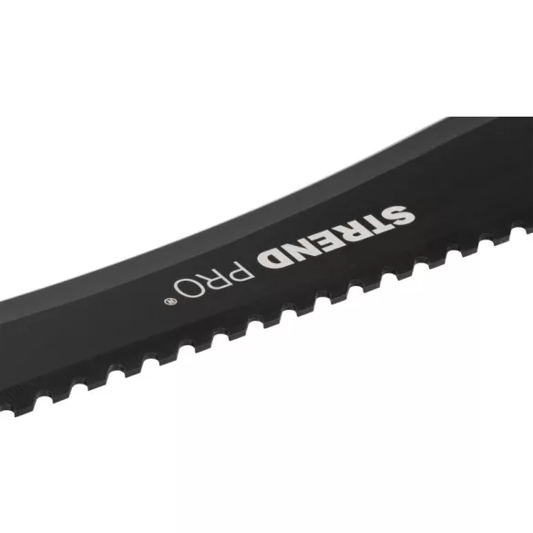 Bozótvágó kés, Strend Pro Garden Tactical, fekete, 61 cm/45 cm pengehossz, fűrészfogakkal, acél penge, kézvédővel, övhurokkal