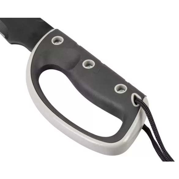 Bozótvágó kés, Strend Pro Garden Tactical, fekete, 61 cm/45 cm pengehossz, fűrészfogakkal, acél penge, kézvédővel, övhurokkal
