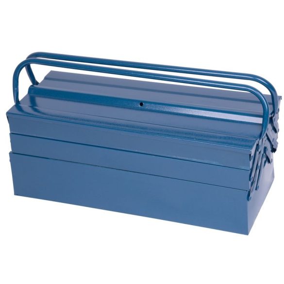 Szerszámosdoboz, Strend Pro TB101B, 43 x 20 x 21 cm, kék, 5 részes, fém