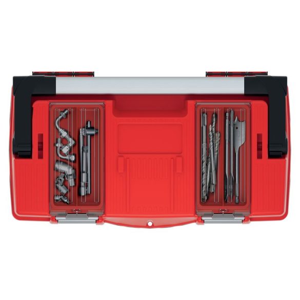Szerszámosdoboz, Prosperplast Aptop Plus KAP5025, 45,8 x 25,7 x 24,5 cm, fekete, hordozható, praktikus