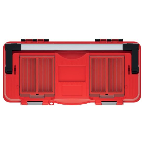 Szerszámosdoboz, Prosperplast Aptop Plus KAP6030, 59,8 × 28,6 × 32,7 cm, fekete, többfunkciós, hordozható, fogantyúval