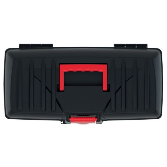 Szerszámosdoboz, Prosperplast Caliber KCR4020, 40 × 20 × 18,6 cm, fekete, fogantyúval, többfunkciós