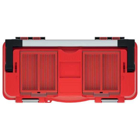 Szerszámosdoboz, Prosperplast Aptop Plus KAP5530, 55 x 26,7 x 27,7 cm, fekete, fogantyúval, hordozható