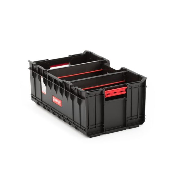 Szerszámosdoboz, Qbrick Patrol System One Box Plus, 53,5 × 29,5 × 22,2 cm, fekete, 35 l, nyitott kialakítás, moduláris