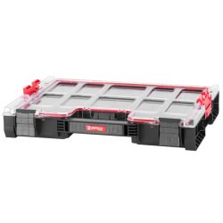   Rendszerező koffer, Qbrick Patrol System Pro Organizer 200, 45,2 × 35,8 × 7,9 cm, fekete, 6 l, habszivacs betéttel, tömített polikarbonát fedél, poliamid csatlakozók