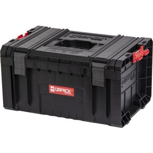 Szerszámosdoboz, Qbrick Patrol System Pro Toolbox, 45 x 33,4 x 24 cm, fekete, 19 l, moduláris, gumitömítéses, por- és vízvédett, 3 állítható válaszfallal, poliamid zárakkal