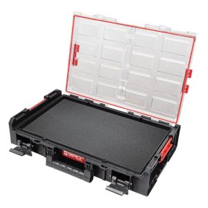 Rendszerező koffer, Qbrick Patrol System One Organizer XL, 58,2 × 38,7 × 13,1 cm, fekete, 13,5 l, többrétegű habszivacs betéttel, polikarbonát fedél, tömített, víz- és porálló