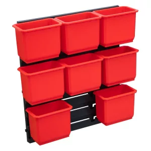 Rendszerező doboz, Qbrick Patrol One200 / Organizer XL / Two, 40 x 40 x 25 cm, piros, 9 db