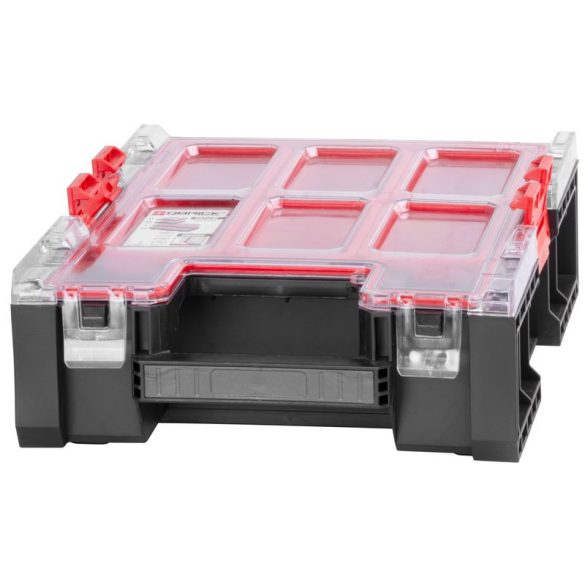 Rendszerező koffer, Qbrick Patrol System One Organizer M Plus, fekete, moduláris, Easy Access System, 5 betéttel, polikarbonát fedél, víz- és porálló