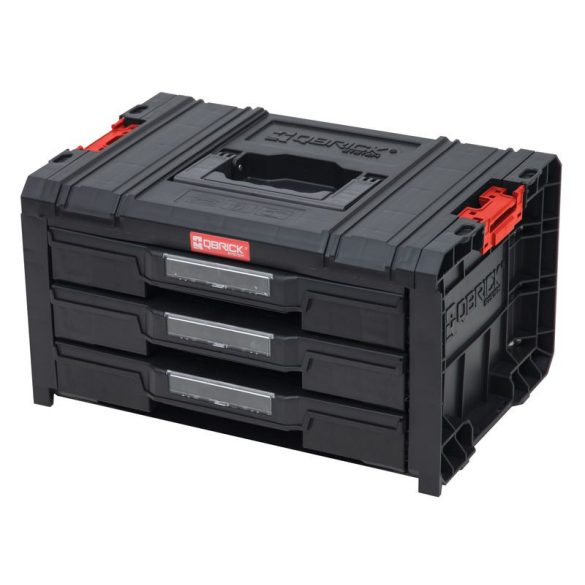 Rendszerező koffer, Qbrick Patrol System Pro Drawer 3 Expert, fekete, 3 fiókos