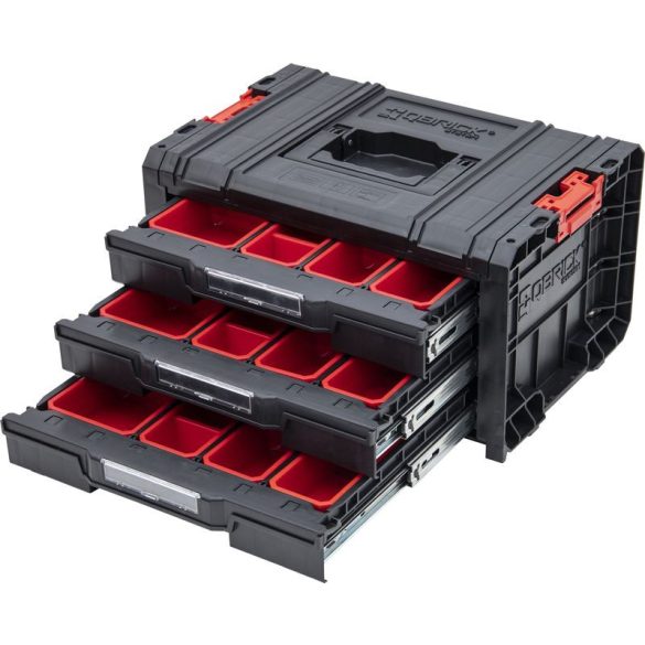 Rendszerező koffer, Qbrick Patrol System Pro Drawer 3 Expert, fekete, 3 fiókos
