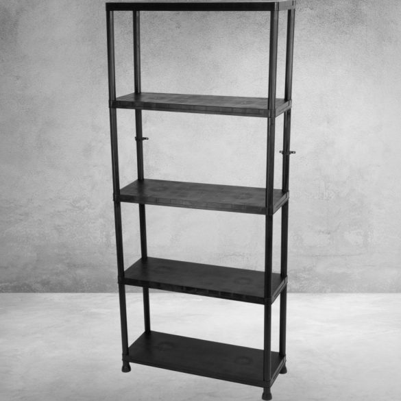 Strend Pro 5 polcos műanyag műhelypolc, 181 x 80 x 30 cm, teherbírás: 20 kg/polc