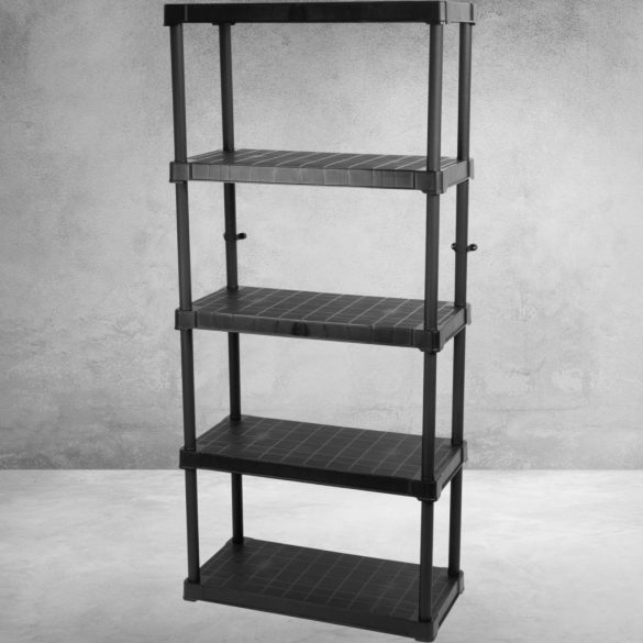 Strend Pro 5 polcos műanyag műhelypolc, 174,5 x 80 x 40 cm, teherbírás: 50 kg/polc