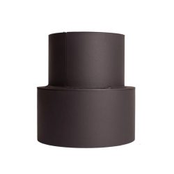   Füstcső szűkítő, V.A.P.K. HS 120/160/1,5, fekete, 120 mm - 160 mm, DC01 acéllemez, lemezvastagság: 1,5 mm, kályha–kémény csatlakozáshoz