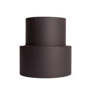 Füstcső szűkítő, V.A.P.K. HS 120/160/1,5, fekete, 120 mm - 160 mm, DC01 acéllemez, lemezvastagság: 1,5 mm, kályha–kémény csatlakozáshoz