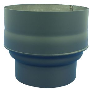 Füstcső szűkítő, V.A.P.K. HS 120/180/1,5, fekete, 120 mm - 180 mm, DC01 acéllemez, lemezvastagság: 1,5 mm, kályha–kémény csatlakozáshoz