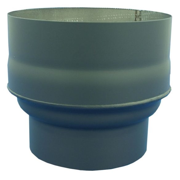 Füstcső szűkítő, V.A.P.K. HS 120/180/1,5, fekete, 120 mm - 180 mm, DC01 acéllemez, lemezvastagság: 1,5 mm, kályha–kémény csatlakozáshoz