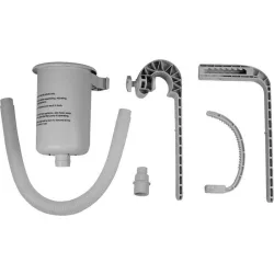   Medence szkimmer, Strend Pro, falba szerelhető, horoggal, kosárral, tömlővel és adapterrel, föld feletti medencékhez, 23,5 x 21 x 31 cm, műanyag