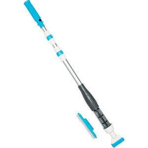 Akkumulátoros medenceporszívó, Strend Pro, 32 l/perc, 4000 mAh, 160 cm-ig állítható teleszkópos nyél, IPX7 vízálló, kefés fejjel, műanyag ház
