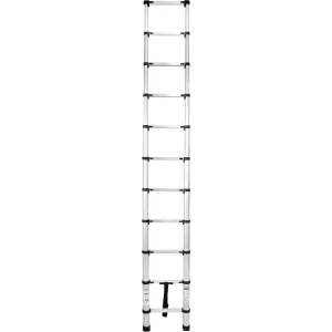 Teleszkópos létra, Strend Pro, 1 x 11 fokos, 320 cm, 125 kg teherbírás, alumínium, csúszásmentes lábakkal, automatikus reteszelés, hordozófogantyú