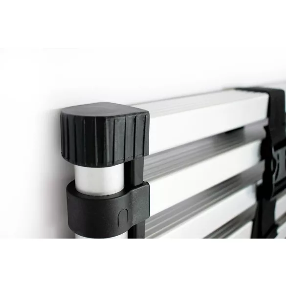 Teleszkópos létra, Strend Pro, 1 x 13 fokos, 380 cm, 125 kg teherbírás, alumínium, csúszásmentes lábakkal, automatikus reteszelés, hordozófogantyú