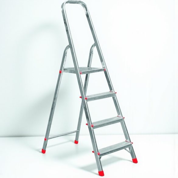 Festőlétra, ALVE Eurostyl 2914, 4 fokos, 76 cm, alumínium, összecsukható, egyoldalas