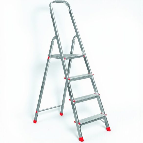 Festőlétra, ALVE Eurostyl 2914, 4 fokos, 76 cm, alumínium, összecsukható, egyoldalas