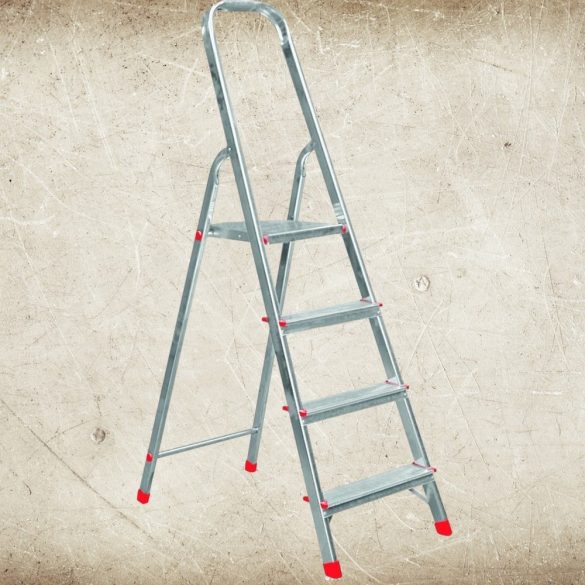 Festőlétra, ALVE Eurostyl 2914, 4 fokos, 76 cm, alumínium, összecsukható, egyoldalas