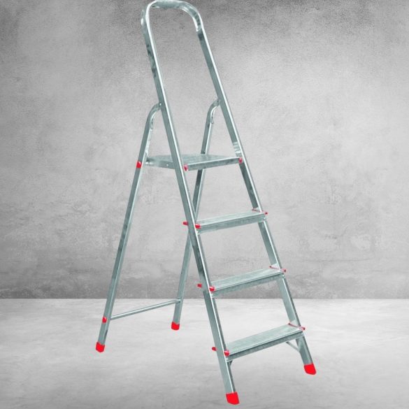 Festőlétra, ALVE Eurostyl 2914, 4 fokos, 76 cm, alumínium, összecsukható, egyoldalas