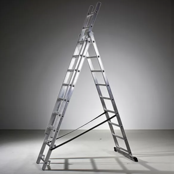Multifunkciós létra, Strend Pro, 3 x 9 fokos, alumínium, 5,3 m, ezüst, csúszásgátlós többcélú kivitel