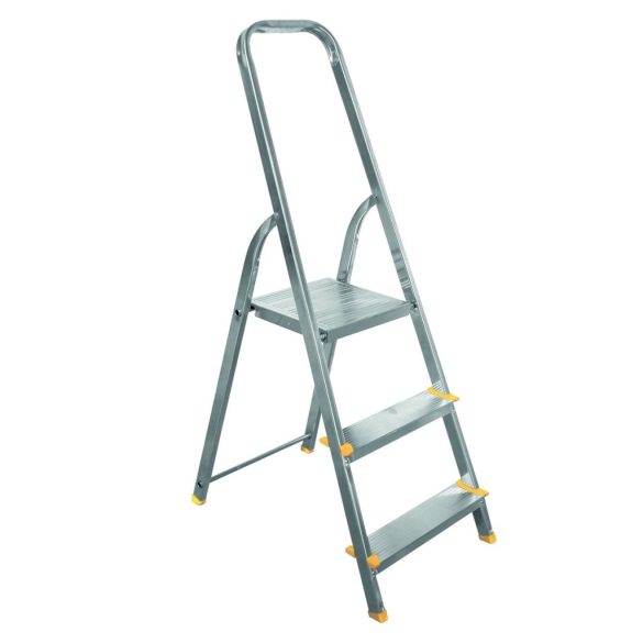 Festőlétra, ALVE Eurostyl 1913, 3 fokos, 55 cm, ezüst, alumínium, összecsukható, egyoldalas