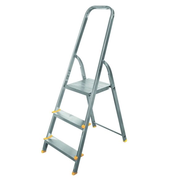 Festőlétra, ALVE Eurostyl 1913, 3 fokos, 55 cm, ezüst, alumínium, összecsukható, egyoldalas