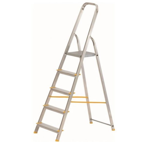 Festőlétra, ALVE Eurostyl 1915, 5 fokos, 98 cm, ezüst, alumínium, összecsukható, egyoldalas