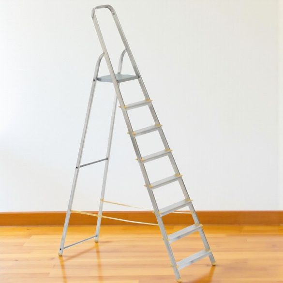 Festőlétra, ALVE Eurostyl 1918, 162 cm, 162 cm, ezüst, alumínium, összecsukható, egyoldalas