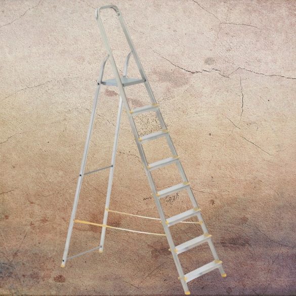 Festőlétra, ALVE Eurostyl 1918, 162 cm, 162 cm, ezüst, alumínium, összecsukható, egyoldalas