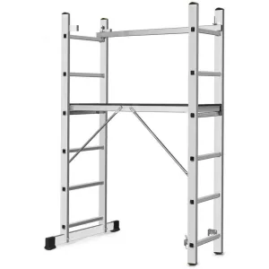 Állvány, Strend Pro Ard Home, platformmal, alumínium, 2 x 6 fokos, 3 az 1-ben, EN 131 szabvány, maximum 150 kg