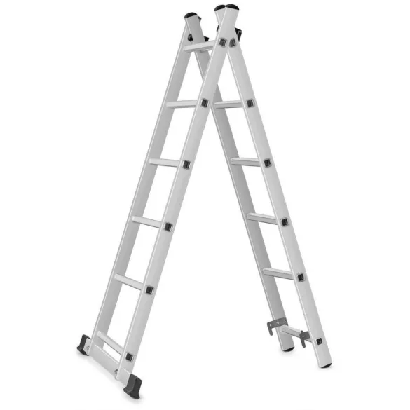 Állvány, Strend Pro Ard Home, platformmal, alumínium, 2 x 6 fokos, 3 az 1-ben, EN 131 szabvány, maximum 150 kg