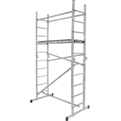   Állvány, Strend Pro Ikar, platformmal, alumínium, 2 x 5 fokos, 400 cm, 3 az 1-ben, EN 131 szabvány, maximum 150 kg