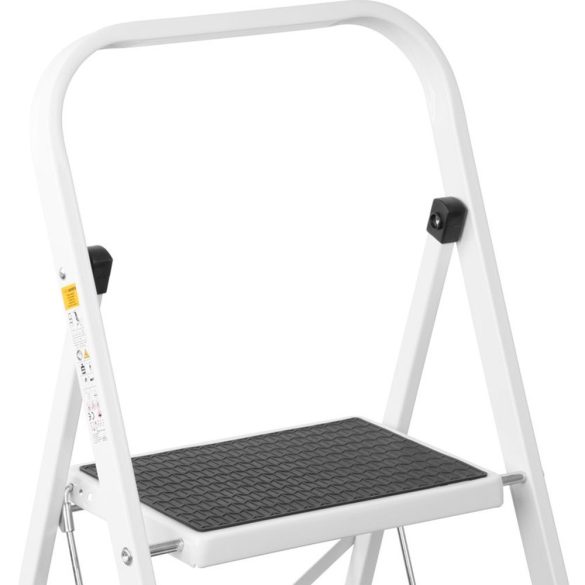 Festőlétra, Strend Pro LFD114, 4 fokos, 92 cm, acél, fehér, csúszásgátlós, összecsukható