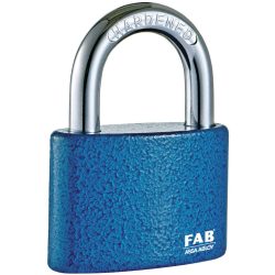  Lakat, FAB 30H, 45 mm, kék, függőzár kivitel, edzett, kétoldali reteszelés, 3 db kulccsal
