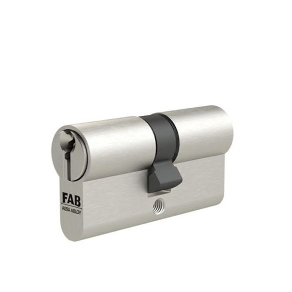 Cilinderbetét, FAB 1.00*/DNm, 30/30 mm (összesen 60 mm), szatén nikkel, 3 db kulccsal, 5 pontos reteszelés, építőipari